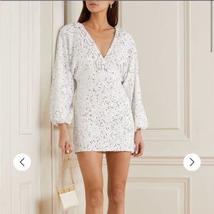 Retrofete Aubrielle Sequined Chiffon Mini Dress